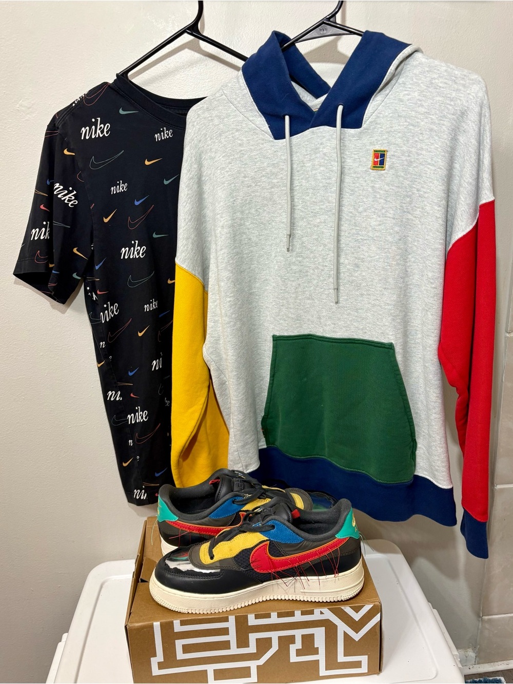 3 PC NIKE BHM Lot - Air Force 1, Hoodie & Tee